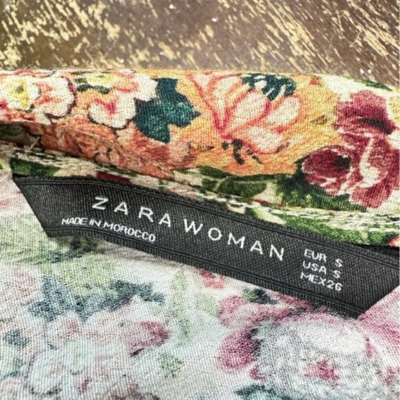 Zara Floral Lace Trim Slip Tank Dress Small - Picture 9 of 9